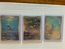 Pokemon 151 Illustration Rare Card Lot Pikachu 173 Squirtle 170 Wartortle 171 - Image 1
