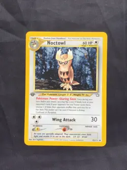 Pokemon Cards: Neo Genesis 1st Edition Uncommon: Noctowl 42/111 - Image 1