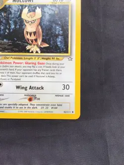 Pokemon Cards: Neo Genesis 1st Edition Uncommon: Noctowl 42/111 - Image 4