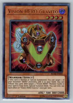 Vision HERO Gravito BLHR-EN009 Battles of Legend: Hero's Revenge Yu-Gi-Oh NM - Image 1