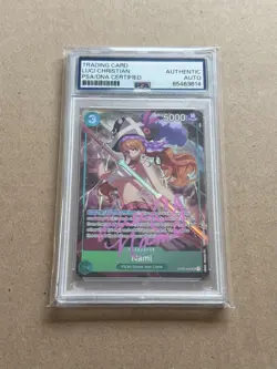 Authentic PSA/DNA Certified Autographed Nami One Piece Trading Card Bundle - Image 1