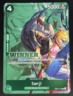 Sanji (Winner Pack 2025 Vol. 1) EB01-014 Promo One Piece TCG English LP - Image 1