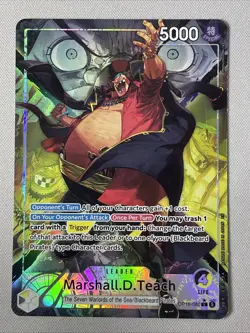 One Piece - OP16 Time of Battle - Marshall D. Teach - Alt Art Leader #080 - Image 1