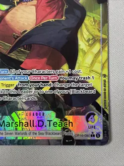 One Piece - OP16 Time of Battle - Marshall D. Teach - Alt Art Leader #080 - Image 4