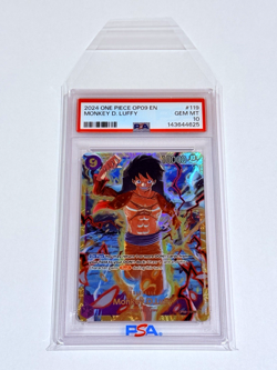 One Piece Emperors in the New World - Monkey.D.Luffy SEC #OP09-119 PSA 10 ENG - Image 3
