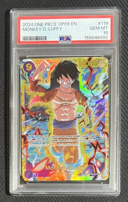 One Piece Emperors in the New World Monkey D. Luffy OP09-119 SEC - PSA 10 Bandai - Image 1