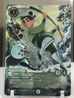 Mulan Resourceful Recruit -Enchanted- Disney Lorcana Winterspell 229/204 - Image 1