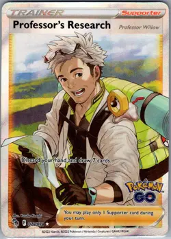 Professor's Research (Full Art) 078/078 Pokemon GO - Pokemon Card - NM - Image 1