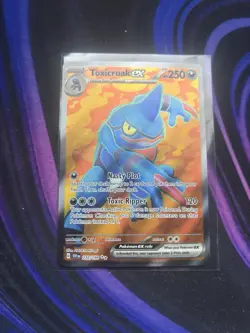 Pokemon TCG Toxicroak EX Scarlet & Violet Base Set Holo Ultra Rare Card 232/198 - Image 1
