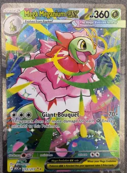 Mega Meganium ex 272/217 ASCEND Full Art Holo English EX Pokemon Card - Image 1