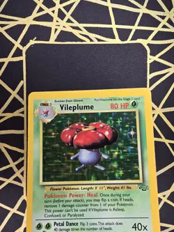 🔥 Vileplume 15/64 🔥 Original Holo Rare Jungle Set Pokemon Card WOTC TCG 1999 - Image 4