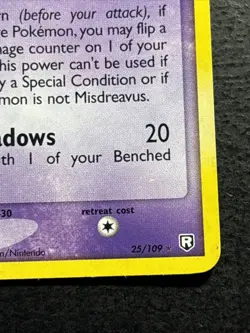 Misdreavus 25/109 Pokemon TCG Team Rocket Returns Reverse Holo Foil Rare Card LP - Image 4