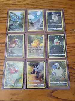 Crown Zenith Galarian Gallery 9 Card Set - GG26-GG34 Pikachu GG30 -NM TOPLOADER - Image 1