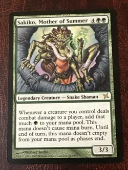 Sakiko Mother Of Summer X1 Betrayers Of Kamigawa NM Condition See Front/back Pic - Image 1