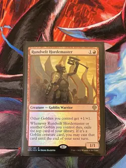 Wizards of the Coast Rundvelt Hordemaster DMU 142 Rare Foil Red Goblin Warrior - Image 1