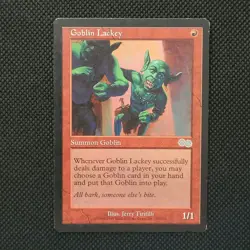 Wizards MTG Goblin Lackey Urza's Saga Regular Uncommon 190/350 English Red - Image 1