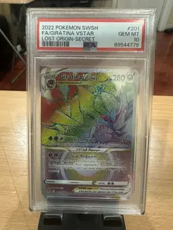 PSA 10 GEM MINT Giratina VSTAR Lost Origin Secret Full Art Holo Pokemon 201/196 - Image 1