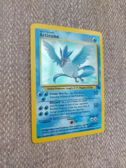 Pokemon TCG Articuno Fossil Holo Card 2/62 Unlimited Rare, Near Mint Condition - Image 2