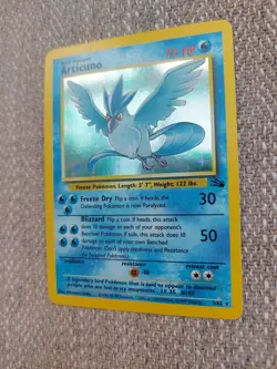 Pokemon TCG Articuno Fossil Holo Card 2/62 Unlimited Rare, Near Mint Condition - Image 3