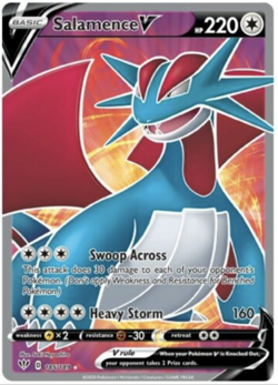 Pokemon - Darkness Ablaze - Salamence V - 185/189 - Full Art - New - Image 1