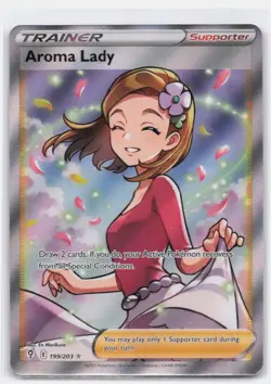 AROMA LADY 199/203 RARE ULTRA EVOLVING SKIES POKEMON NEAR MINT - Image 2