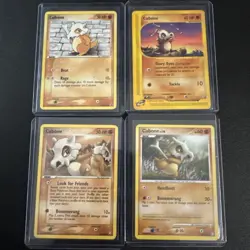4x Cubone Lot - Aquapolis / Delta / Legends Unique Art Binder Collection Pokemon - Image 1