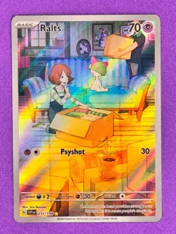 POKEMON RALTS 211/198 SCARLET AND VIOLET BASE SET ILLUSTRATION RARE - Image 1