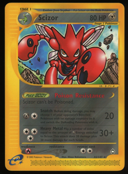 Pokemon 2002 Aquapolis - Scizor - Rare - 32 - Image 1