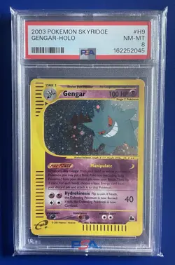 2003 POKEMON CARD SKYRIDGE GENGAR H9/H32 HOLO PSA 8 NM-MT - Image 1