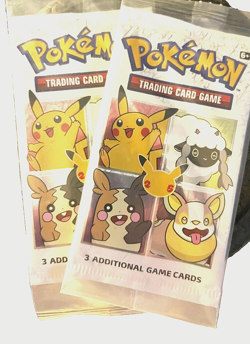 2 NEW SEALED 25th Anniversary General Mills Pokemon Cereal 3-Card Silver Packs - Image 1
