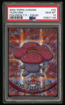 Pokemon Topps Chrome Vileplume Tekno PSA 10 - Low Pop - Image 1