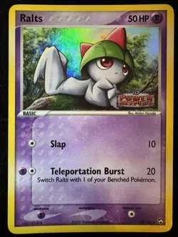 Nintendo Pokemon TCG Ralts 59/108 EX Power Keepers Stamped Holo English 2007 LP - Image 1