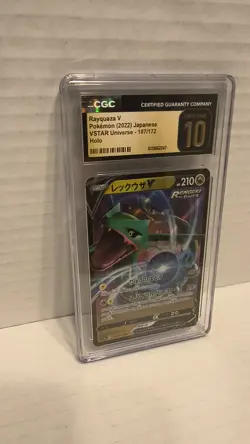 2022 CGC 10 Pristine Rayquaza V 107/172 VSTAR Universe Holo RR Japanese Pokemon - Image 3