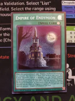BLGG-EN043 Empire of Endymion Secret Rare YuGiOh! NEW - Image 1