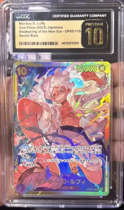 One Piece CCG Awakening of the New Era OP05-119 Monkey D. Luffy CGC 10 PRISTINE - Image 1