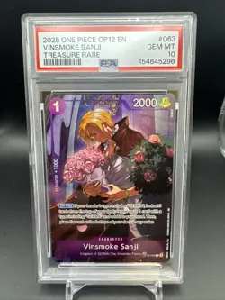 PSA 10 Vinsmoke Sanji OP10-063 Treasure Rare GEM MT TCG One Piece - Image 1
