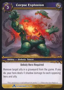 World of Warcraft TCG Corpse Explosion - Scourgewar 23/270 - Image 1