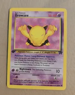 Pokemon TCG Drowzee 54/82 Team Rocket Regular 1st Edition Mint Card - Image 1