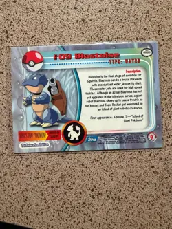 BLASTOISE #9 TOPPS TRADING CARDS SERIES 1 POKEMON LP - Image 2
