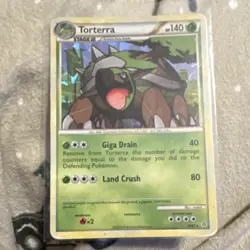 Pokemon Torterra 2010 Set 10/95 Holo Stage 2 140 HP English TCG Card - Image 1