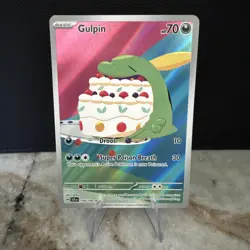 Pokemon Gulpin Holo Illustration Rare Card 154/142 Sv07: Stellar Crown Near Mint - Image 1