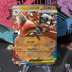 Mega Lucario ex 077/132 | Play! Prize Pack Series 8 | STAMPED Pokemon TCG Card - Image 1