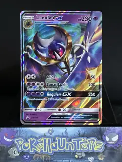 Pokemon Card Lunala GX SM103 Black Star Promo Half Art Holo Rare L/P - Image 1