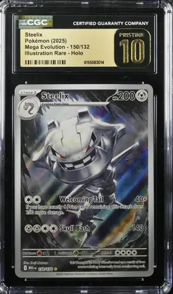 Steelix 150/132 IR Illustration Rare Pokemon Mega Evolution CGC 10 PRISTINE - Image 1