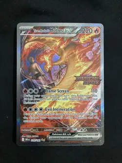 Pokemon TCG Team Rockets Moltres EX Destined Rivals Card 229/182 SIR Stamped - Image 1