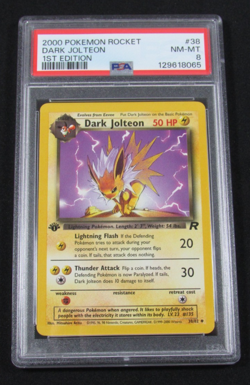 2000 Pokemon Rocket DARK JOLTEON 1st Edition 38/82 PSA 8 NM-MT - Image 1
