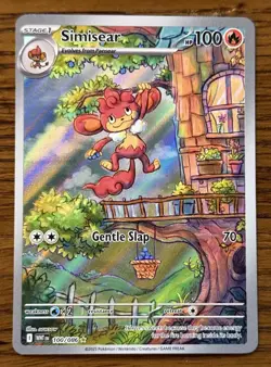 Simisear Illustration Rare 100/086 Holo White Flare Pokemon Near Mint - Image 1
