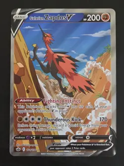 Galarian Zapdos V 174/198 - Chilling Reign - Alternate Art - Pokemon - Image 1