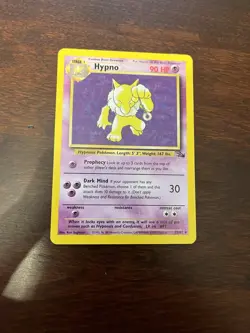 Hypno 23/62 Fossil Regular - Vintage Pokemon Card 1999 - Image 1
