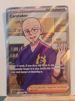 Caretaker 203/167 Full Art Rare Twilight Masquerade English Pokemon NM - Image 1